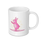 Pink Cartoon Bunny Surfer Design Print Mug product